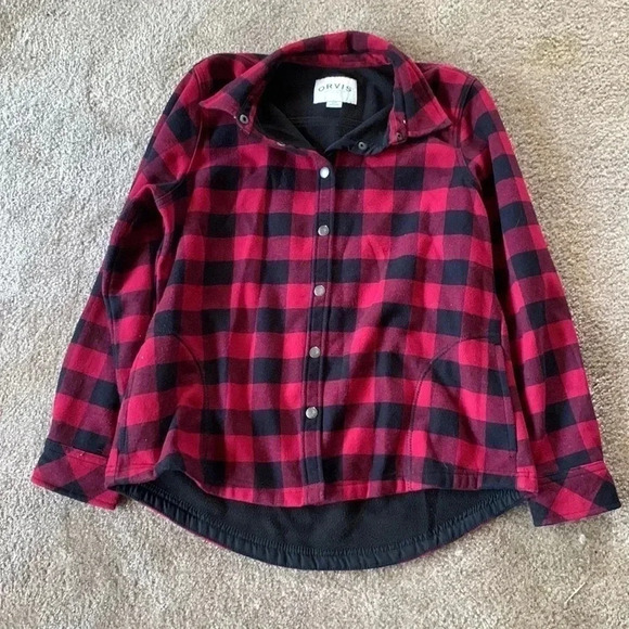 Orvis Ladies' Flannel Shirt Jacket Size Large - Picture 2 of 6